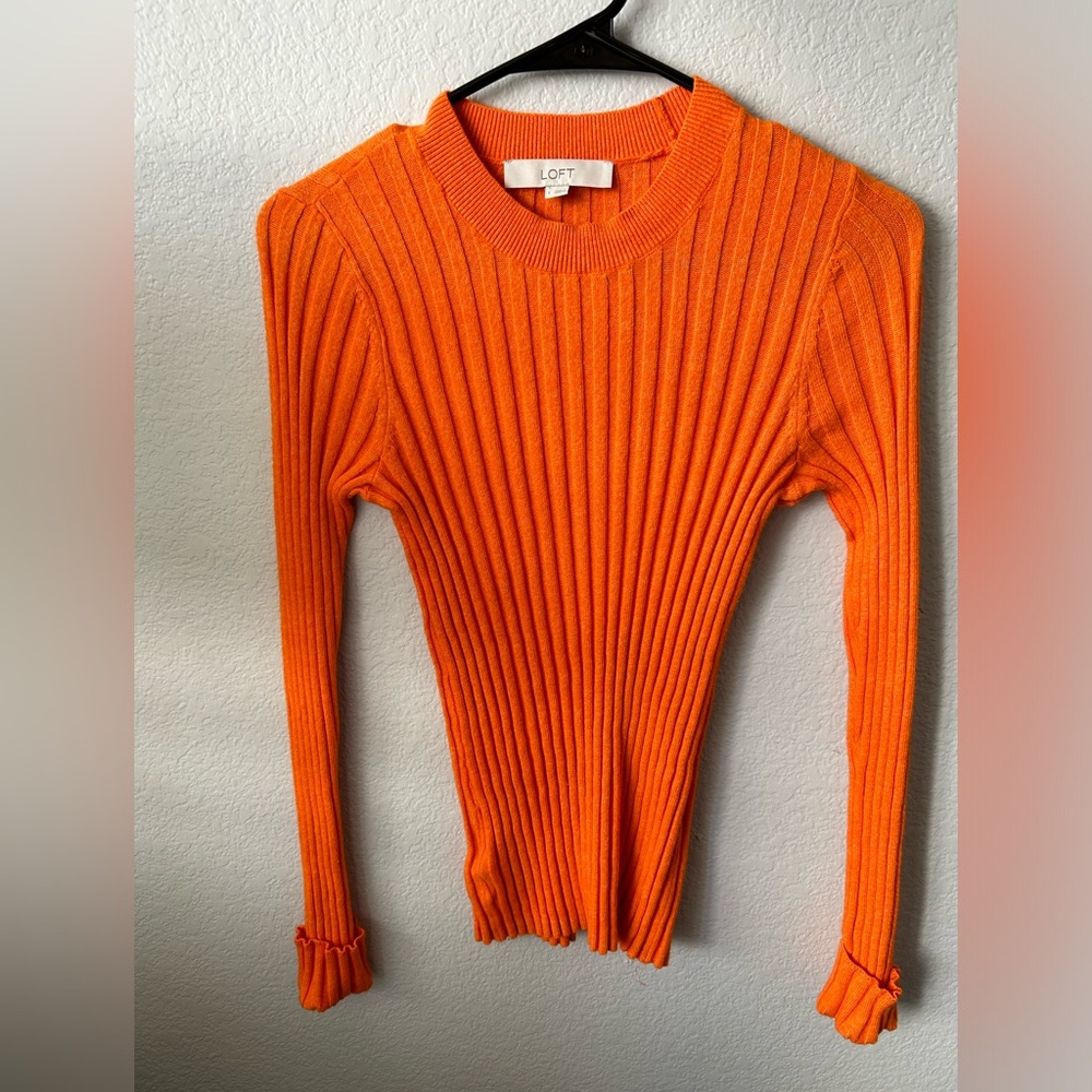 Loft Orange Sweater, Size Small